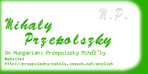 mihaly przepolszky business card